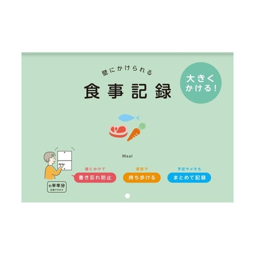 壁にかけられる食事記録 B5×9