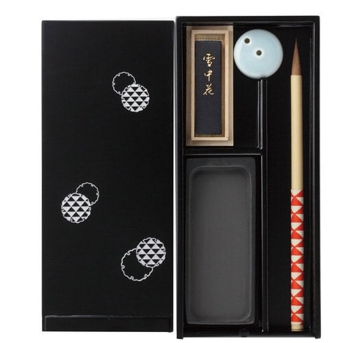 大人の書道セット 越前塗 黒/うろこ