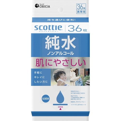 スコッティウェットティシュー純水ノンアル36枚×3