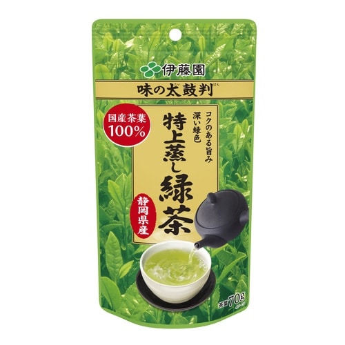 味の太鼓判 特上蒸し緑茶 静岡県産使用 70g入