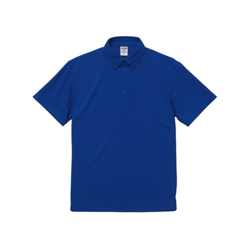 ポロシャツボタンダウンコバルトブルー5XL