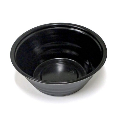 麺容器 E−52深本体 黒/黒 デンカポリマー
