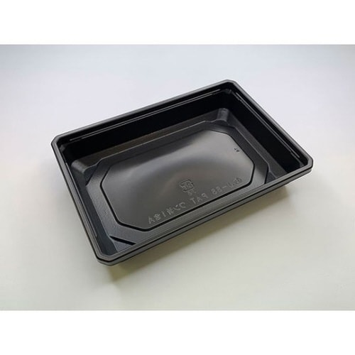 弁当容器 ワン折 1合A 黒 底 アクタ×8