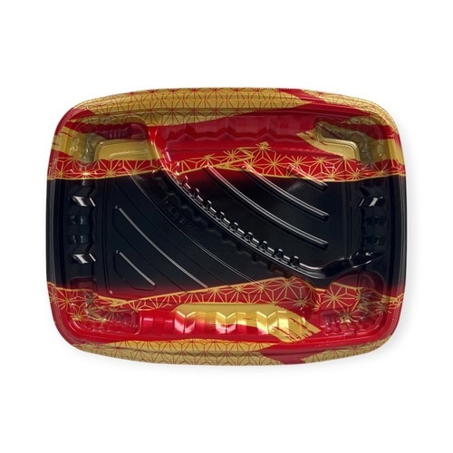 弁当容器MSDレイア24−18−1麻おり赤×12