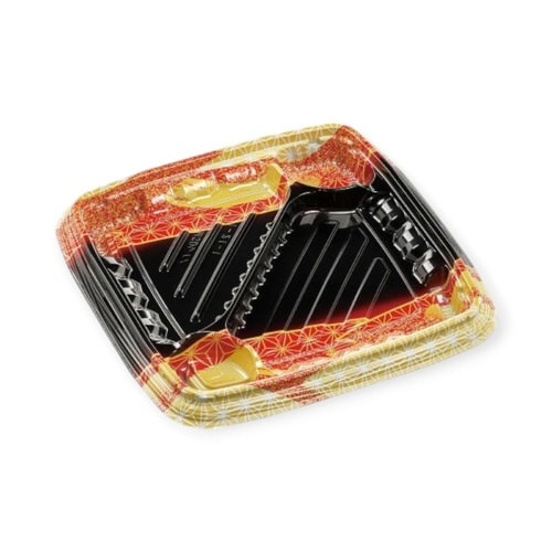 弁当容器MSDレイア21−21−1らい光赤×12