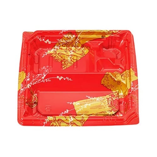 弁当容器カチ楽19−19−1ひより赤本体×12