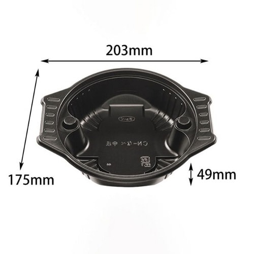 スープ容器CN−なべ中浅黒本体チューパ×12