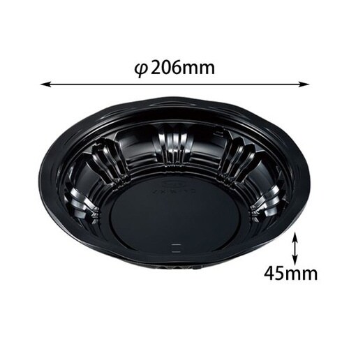 どんぶり容器CY−丼大N黒本体チューパ×12