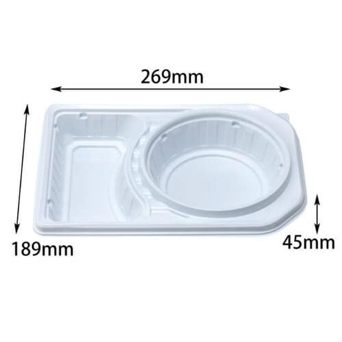 弁当容器 DL−27−19 白本体 チューパ×8