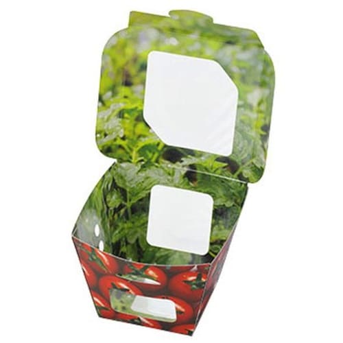 フルーツ容器 紙ベジ95角 トマト FMS×12