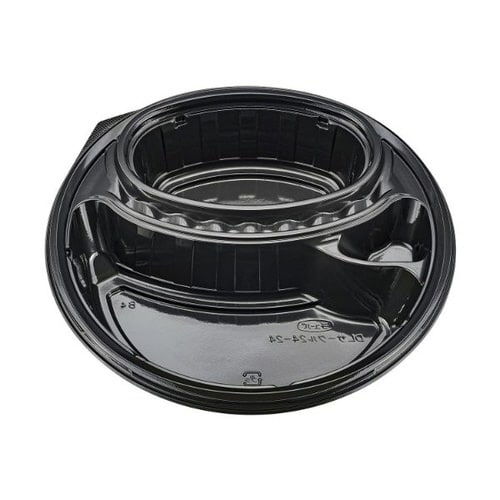 弁当容器 DLサークル24−24 黒 本体×8