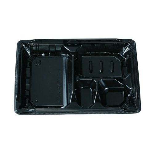 弁当容器 MS角弁 23−17−1 黒 本体×12
