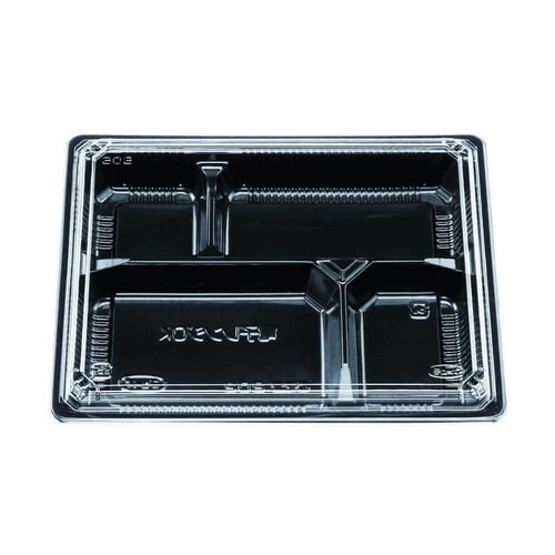 弁当容器 松花堂 202 黒セット チューパ×4