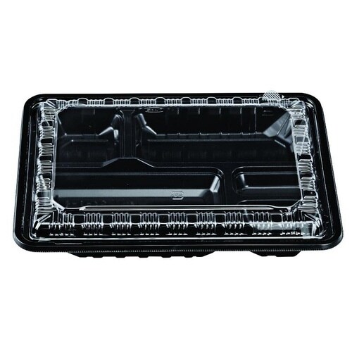 弁当容器 CK−3−2 黒セット(エコOP)×8