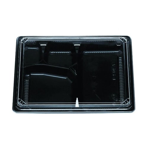 弁当容器松花堂202−1黒セットチューパ×4
