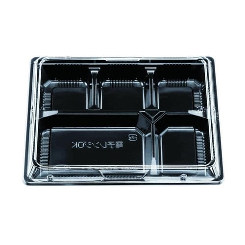 弁当容器松花堂202−2黒セットチューパ×4