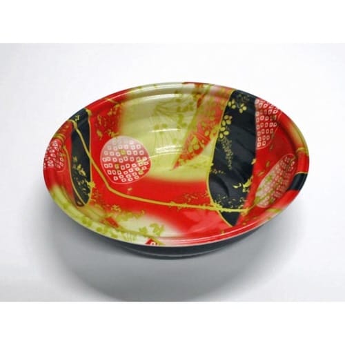 麺容器E−42浅本体夢雲赤/黒デンカポリマー×12
