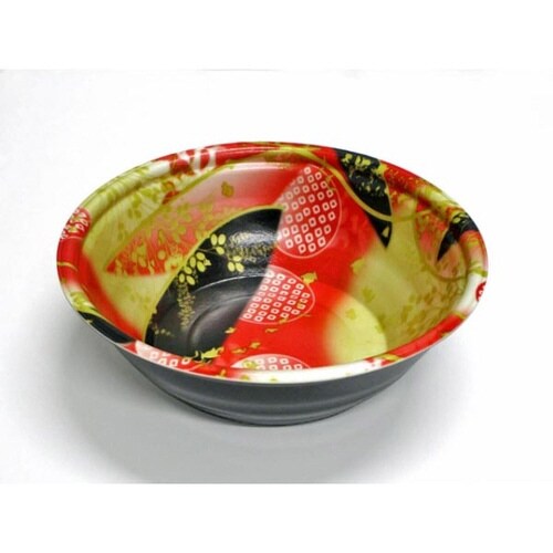 麺容器E−42本体夢雲赤/黒デンカポリマー×12