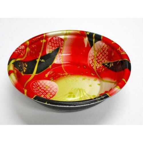 麺容器E−52浅本体夢雲赤/黒デンカポリマー×12