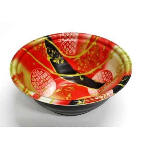 麺容器E−52本体夢雲赤/黒デンカポリマー×12