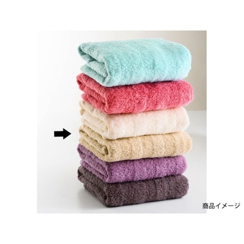 縞彩Shimaーiroフェイスタオルベージュ×10