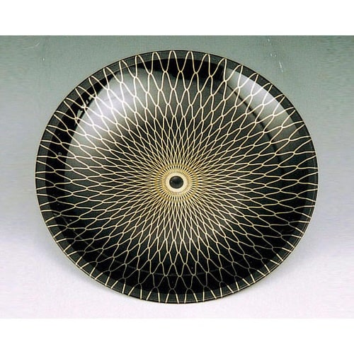 刺身容器 D−19 黒網目ゴールド ニシキ×8