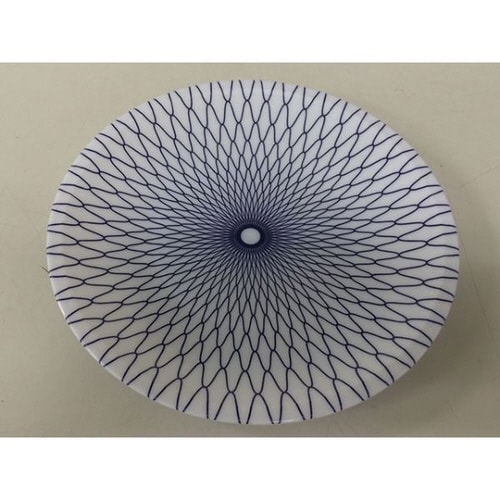 刺身容器 丸皿 D−50 網目ブルー ニシキ×5