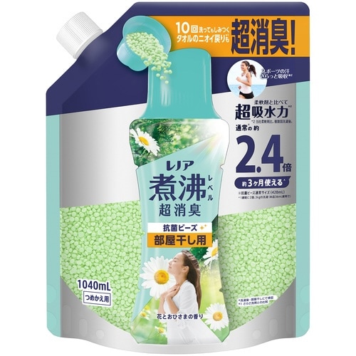 レノア煮沸消臭抗菌ビーズ部屋花とおひさま替特大×7