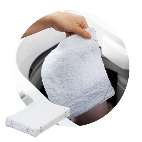 ほつれにくい雑巾(洗濯機対応・白)10枚入り×50