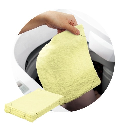 ほつれにくい雑巾(洗濯機対応・黄)10枚入り