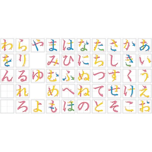 カラーひらがな筆順カード