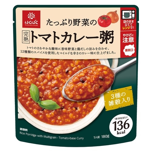 はくばく たっぷり野菜の完熟トマトカレー粥 180