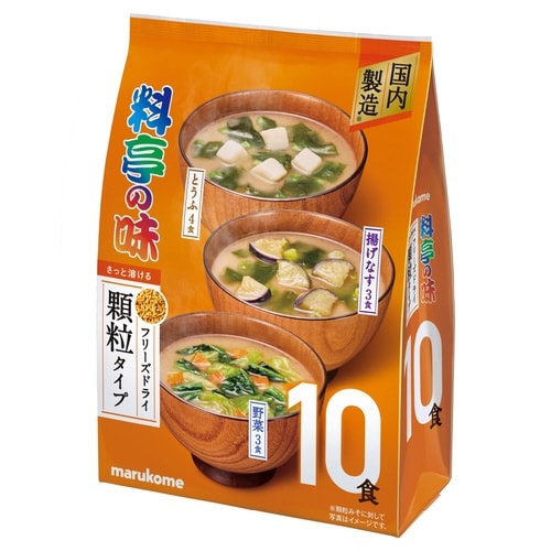 徳用フリーズドライ顆粒みそ汁料亭の味アソート10食