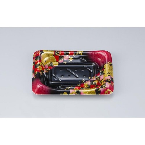SFうま皿12L 花雅黒赤 本体×36