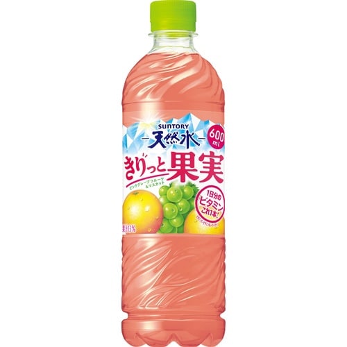 天然水きりっとピングレ&マスカット600ml24本