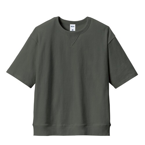 ガゼット付きTシャツ チャコールグレーL