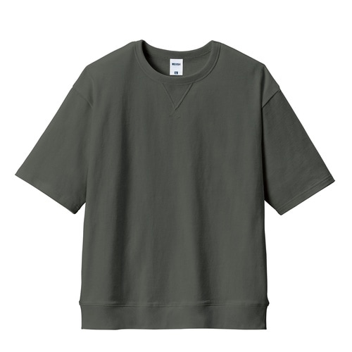 ガゼット付きTシャツ チャコールグレーXL
