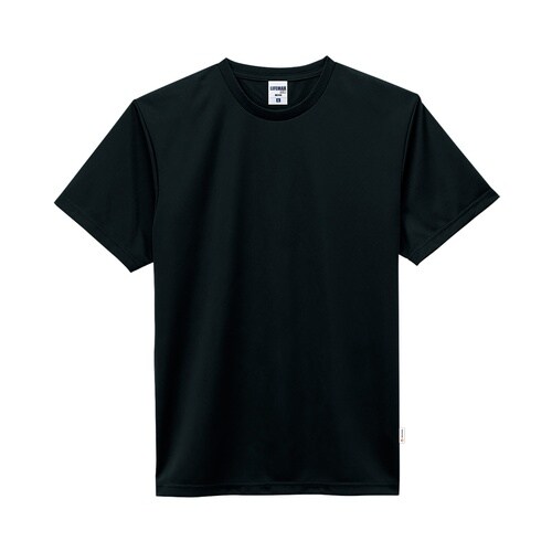 ドライTシャツ(ポリジンW加工)ブラックM