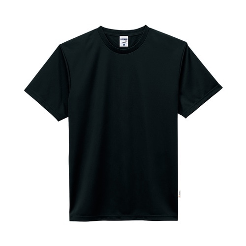ドライTシャツ(ポリジンW加工)ブラックXXL