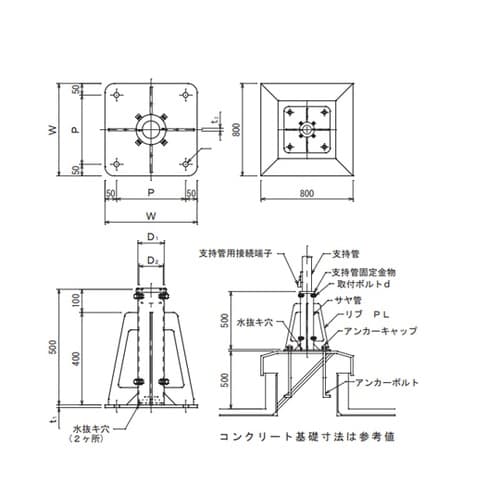 支持管取付台 6292−1