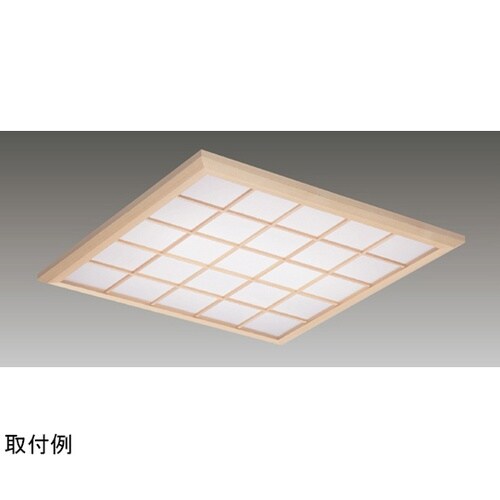 ベースライト□600和風格子L色 LEK