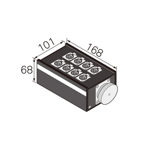 8CHシングルボックス(コネクタ:XLR