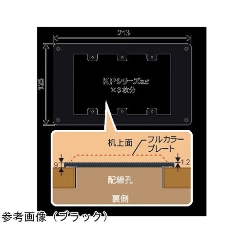 机上配線孔用端子フレーム ブラック CS