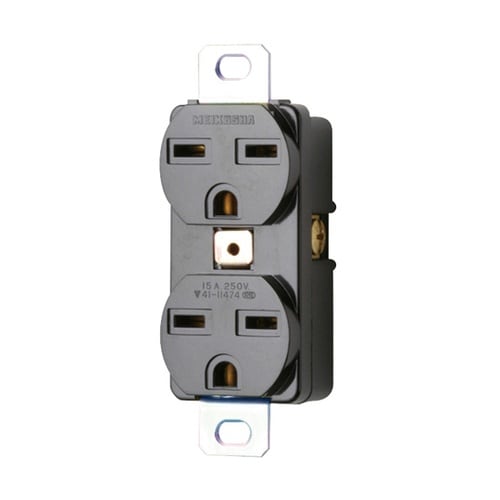 機器用15A 250V 接地埋込ダブルコ