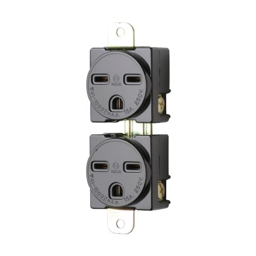 機器用15A 250V 2連形接地埋込コ