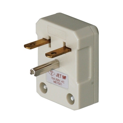 15A 250V 接地L形プラグ(丸形コ