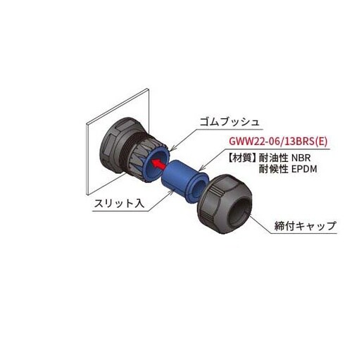 ゴムブッシュ耐候性スリット入 1箱(10