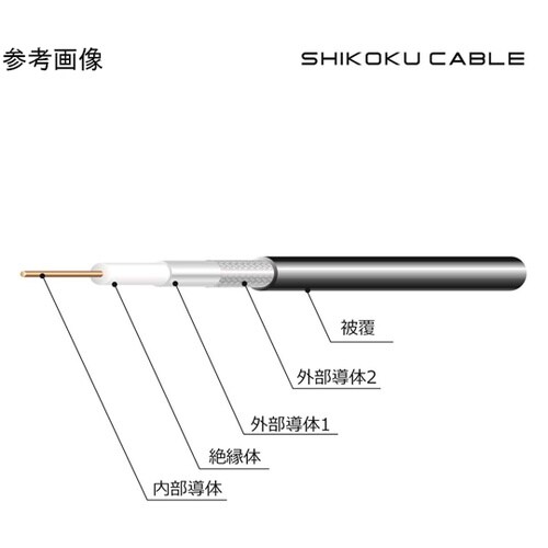 75Ω エコ同軸ケーブル 黒 1巻(10