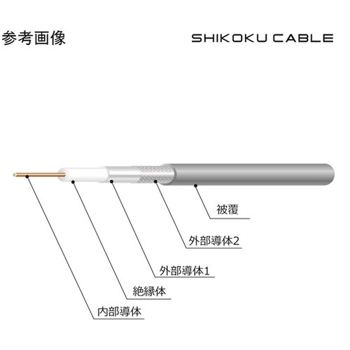 衛星放送受信用同軸ケーブル灰 1巻(10