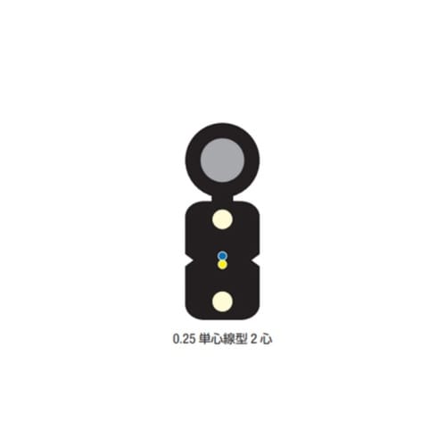 ドロップケーブル2C 1巻(1000m入